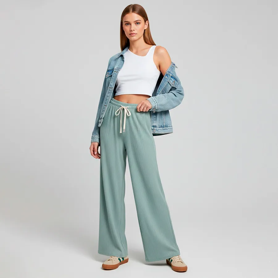 AD2637 PANTALON DE PIERNA ANCHA 9405